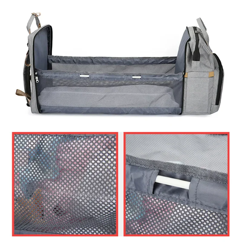 Mochila de maternidad versátil con cuna