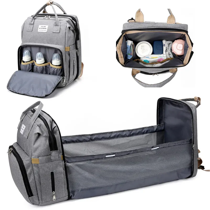 Mochila de maternidad versátil con cuna