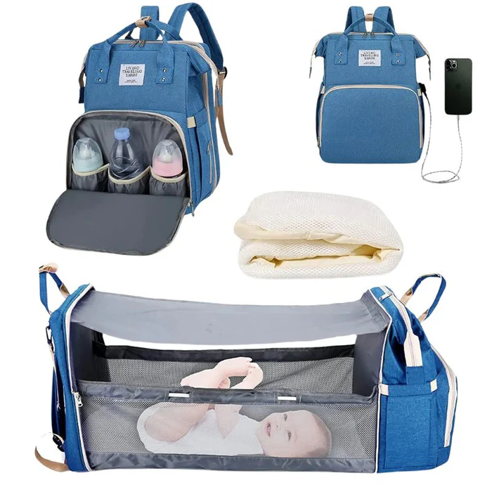 Mochila de maternidad versátil con cuna
