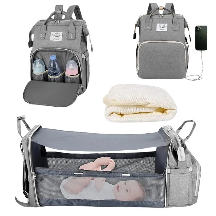 Mochila de maternidad versátil con cuna
