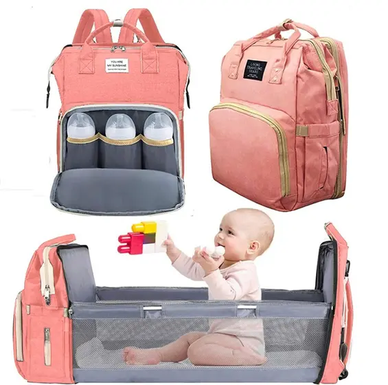 Mochila de maternidad versátil con cuna