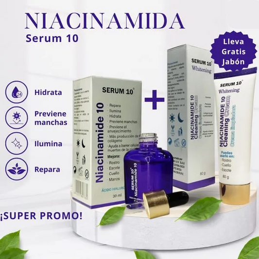 ⭐Clean Face + Crema Aclarante + Serum 10 Gratis💧
