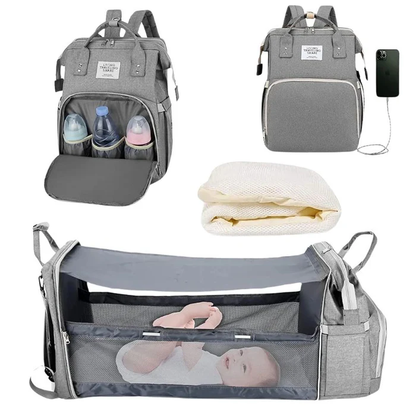 Mochila de maternidad versátil con cuna